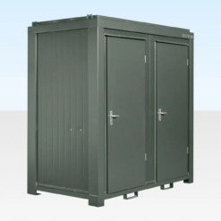 Cabine Sanitaire Double Lavabo 1+1 – 8 Pieds x 5 Pieds (Vert Bouteille)