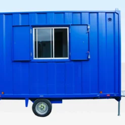 Cabine Bureau Mobile Anti-Vandalisme en Acier 12 Pieds x 7 Pieds 6 Pouces
